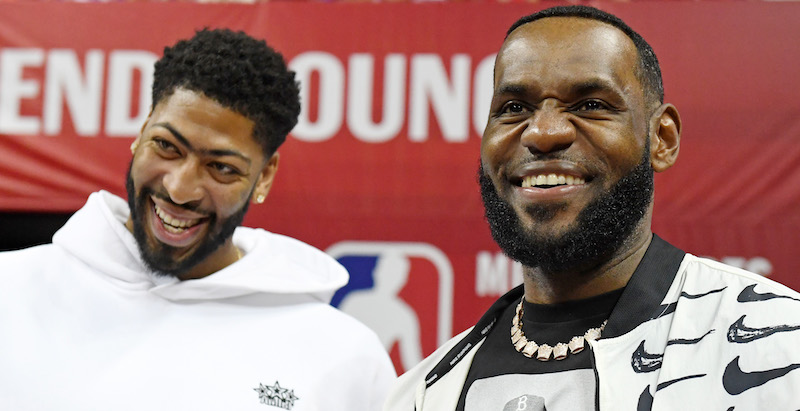 Anthony Davis e LeBron James dei Los Angeles a Las Vegas, Nevada (Ethan Miller/Getty Images)