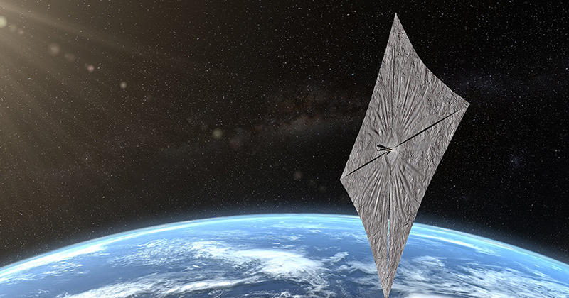 LightSail 2 in un'elaborazione al computer (Planetary Society)