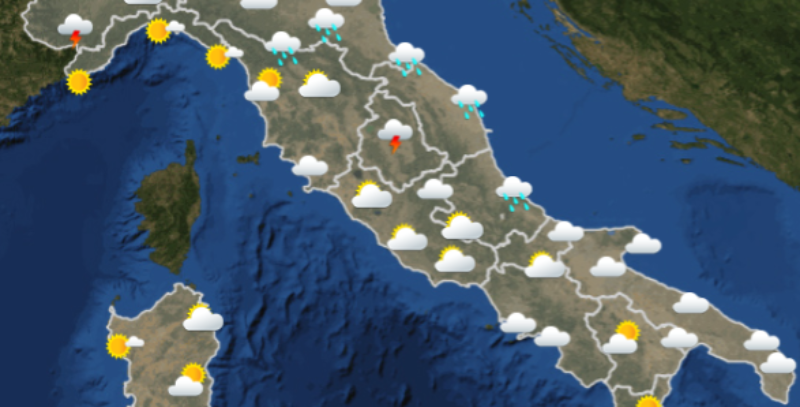 Meteo: le previsioni per mercoledì 10 luglio