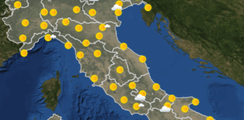 Le previsioni meteo per domani, martedì 30 luglio