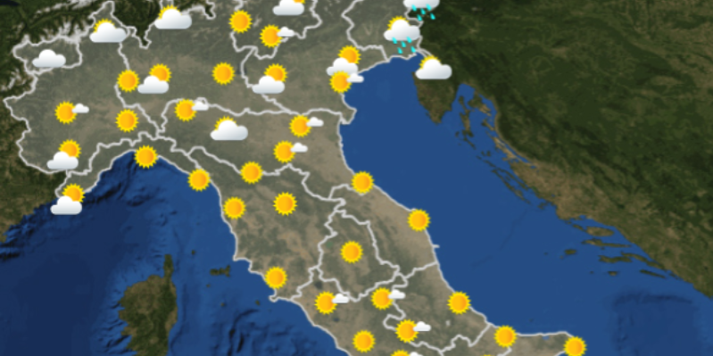 Meteo: le previsioni per giovedì 1 agosto