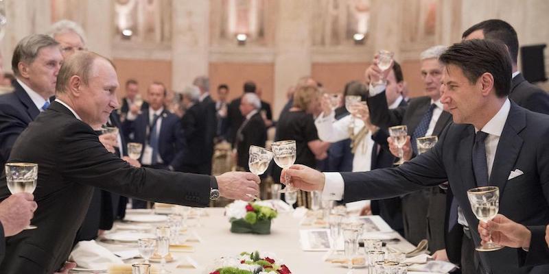 La cena per Vladimir Putin a Villa Madama, Roma, 4 luglio
(ANSA/Ufficio stampa Palazzo Chigi/Filippo Attili)