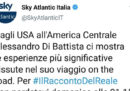 Sky Atlantic ha rimosso un tweet e una news in cui annunciava un nuovo documentario di Alessandro Di Battista, dopo alcune proteste