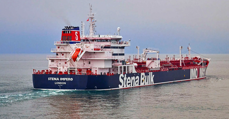 Una foto della petroliera britannica Stena Impero. (Stena Bulk via AP)