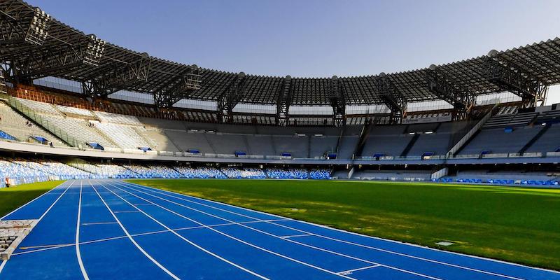 Lo stadio San Paolo di Napoli, sede principale delle Universiadi 2019 (ANSA/CIRO FUSCO)