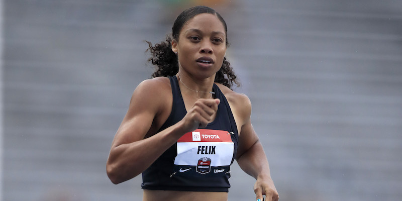 Allyson Felix, il 25 luglio 2019, a Des Moines, in Iowa (Andy Lyons/Getty Images)