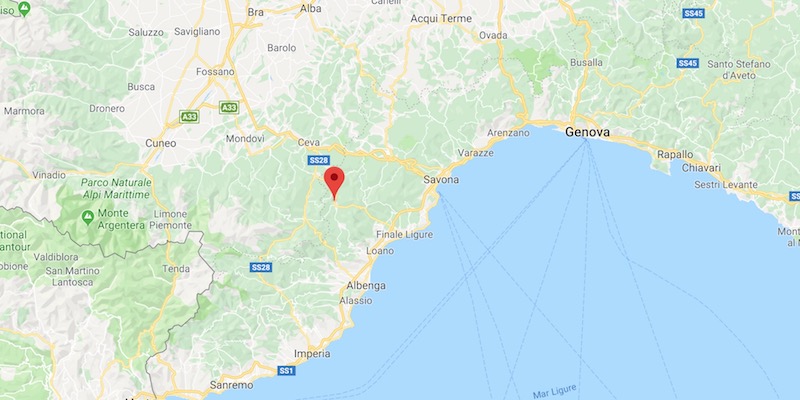 Calizzano, vicino a dove la sera del 6 agosto 2019 è precipitato un aereo ultraleggero con due uomini a bordo