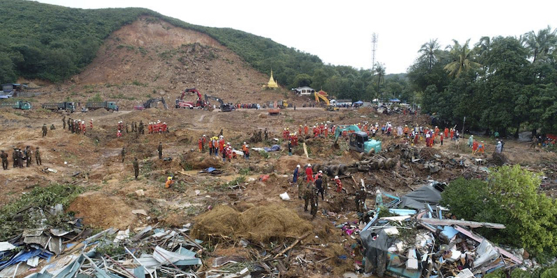 Il numero di persone morte a causa di una frana in Myanmar è salito a 59