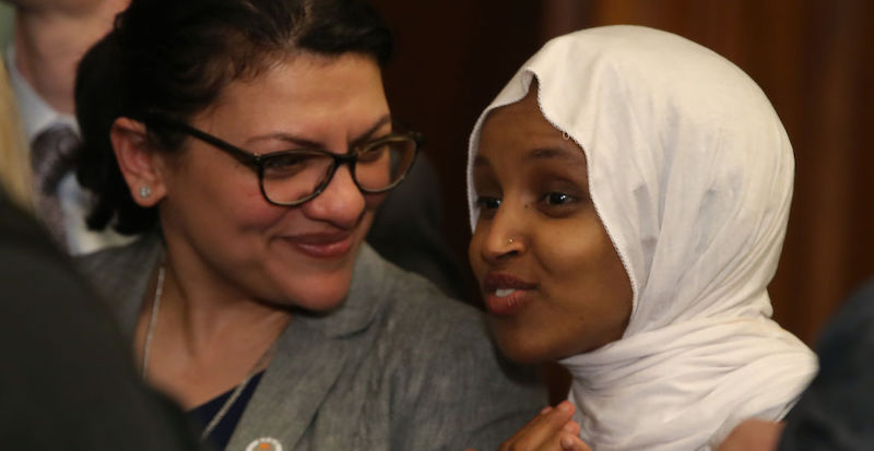 Ilhan Omar (a destra) e Rashida Tlaib (Mark Wilson/Getty Images)