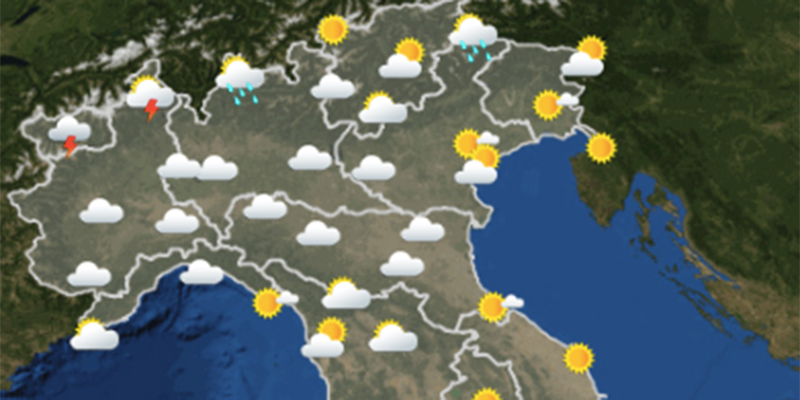 Meteo: le previsioni per lunedì 12 agosto
