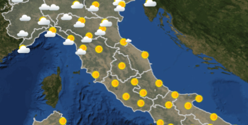 Meteo: le previsioni per mercoledì 7 agosto