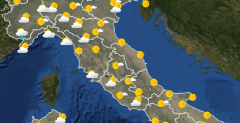 Le previsioni meteo per domani, martedì 27 agosto