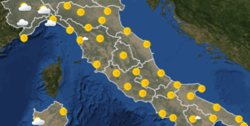 Le previsioni meteo per domani, martedì 6 agosto