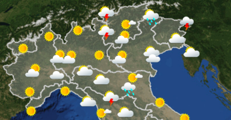 Meteo: le previsioni per domani, domenica 25 agosto