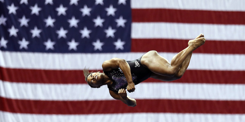 Simone Biles ai Campionati nazionali statunitensi di ginnastica artistica (Jamie Squire/Getty Images)