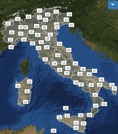 Temperature per domani