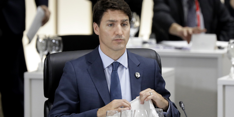 Il primo ministro canadese Justin Trudeau, il 28 giugno 2019 (Kiyoshi Ota - Pool/Getty Images)