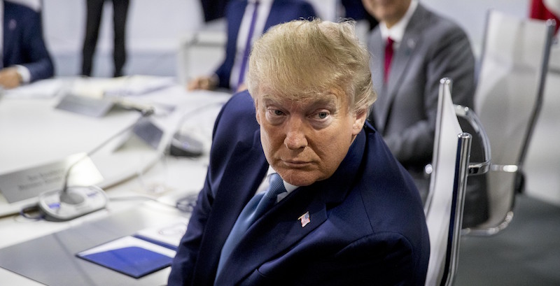 Donald Trump durante un incontro del G7 (AP Photo/Andrew Harnik, Pool)