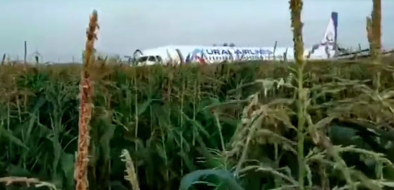 Un aereo russo ha fatto un atterraggio di emergenza in un campo vicino a Mosca, 23 persone sono state ferite