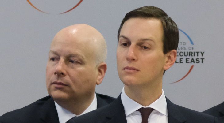 Jason Greenblatt (a sinistra) insieme a Jared Kushner (Sean Gallup/Getty Images)