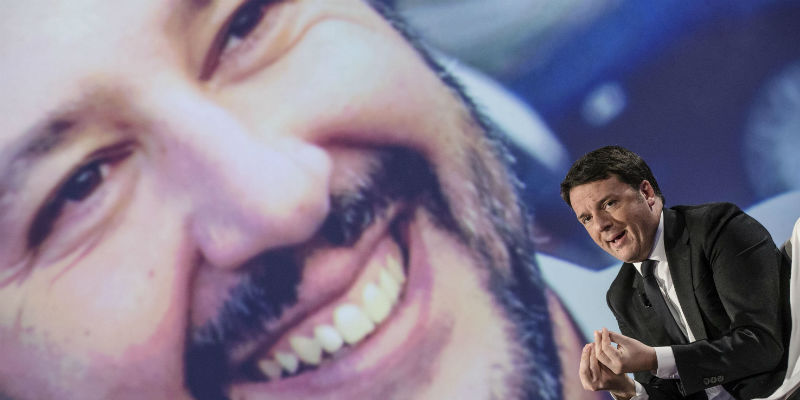 Il confronto tra Renzi e Salvini in tv e in streaming