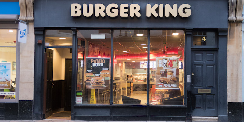 Un ristorante Burger King a Bath, nel Regno Unito, il 19 febbraio 2019 (Matt Cardy/Getty Images)