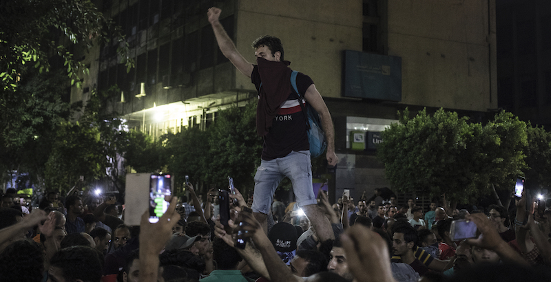 Manifestazione antigovernativa al Cairo, 20 settembre 2019 (Oliver Weiken/picture-alliance/dpa/AP Images)