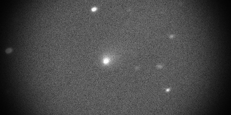 Al centro, la cometa C/2019 Q4 (Canada-France-Hawaii Telescope)