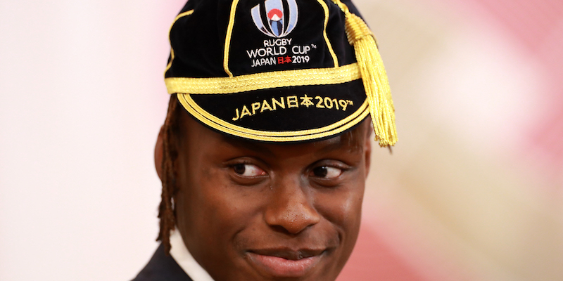Maro Itoje alla consegna dei cap per i convocati inglesi alla Coppa del Mondo in Giappone (David Rogers/Getty Images)