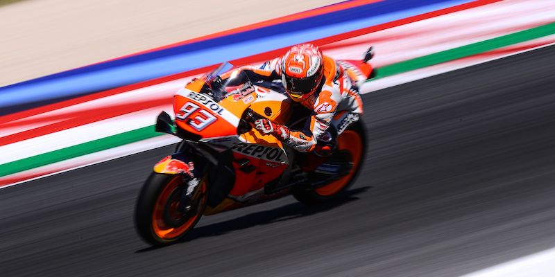 Marc Marquez durante il Gran Premio di San Marino di MotoGP (Marco Bertorello / AFP)