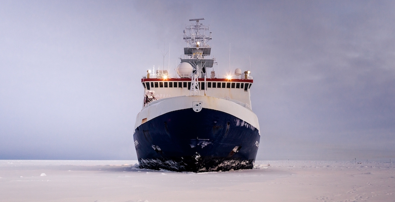 La Polarsten durante una spedizione in Antartide. (Mario Hoppmann/Alfred Wegener Institute)