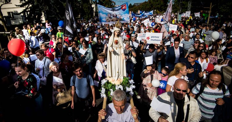 Manifestazione contro l'aborto a Bratislava (VLADIMIR SIMICEK / AFP)