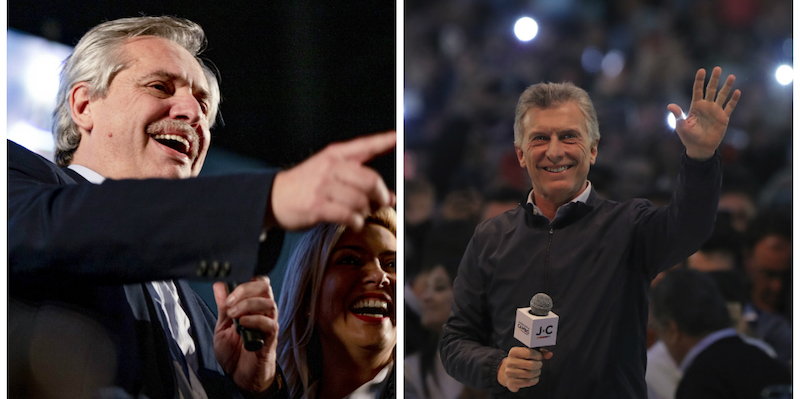 Alberto Fernández (a sinistra) e Mauricio Macri (a destra)

(AP Images)