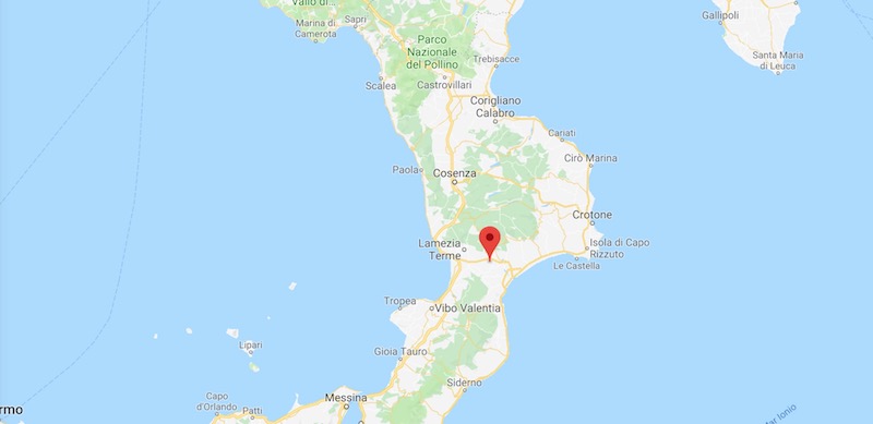 Caraffa, in provincia di Catanzaro, epicentro del terremoto del 7 ottobre 2019