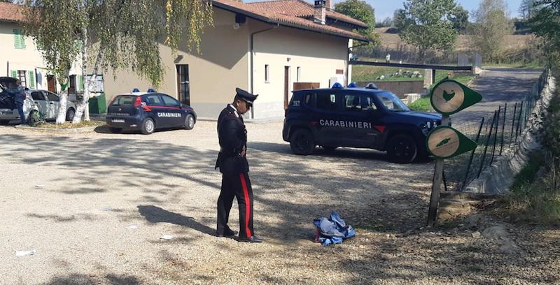 Un carabiniere sul luogo dell'incidente a Chieri (ANSA/CARABINIERI)