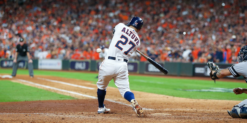 Jose Altuve, seconda base degli Houston Astros (Bob Levey/Getty Images)