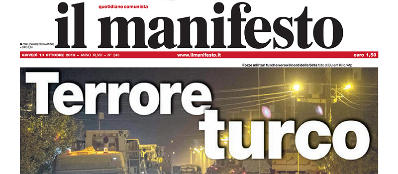 Le prime pagine di giovedì 10 ottobre 2019