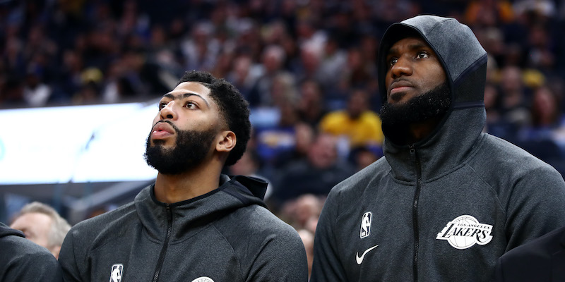 Anthony Davis e LeBron James (Ezra Shaw/Getty Images)