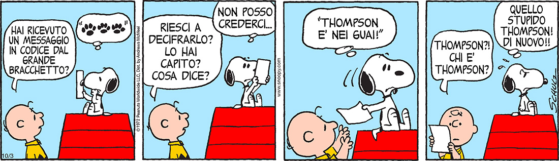 Peanuts 2019 ottobre 3