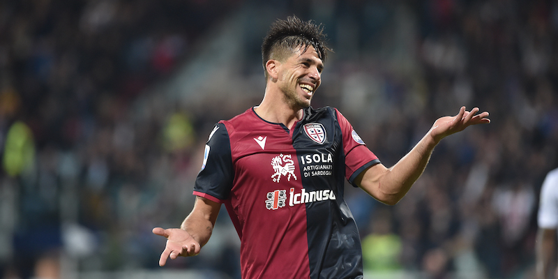 Giovanni Simeone dopo il gol al Bologna (LaPresse/Tocco Alessandro)