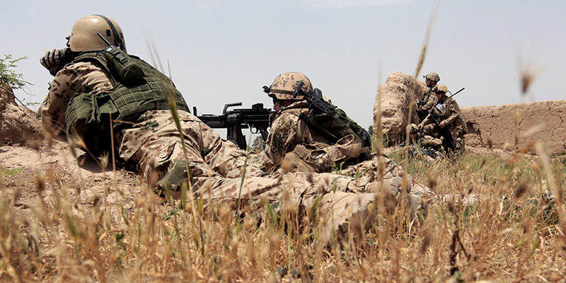 Militari a Chahar Darreh, Afghanistan (Miguel Villagran/Getty Images)