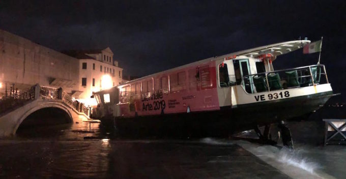 La straordinaria acqua alta a Venezia