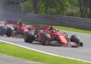 L'incidente tra le due Ferrari nel Gran Premio del Brasile