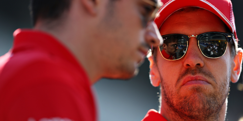 Charles Leclerc e Sebastian Vettel (Mark Thompson/Getty Images)