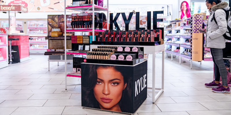Cosmetici di Kylie Cosmetics in un negozio di New York, il 18 novembre 2019 (David Dee Delgado/Getty Images)