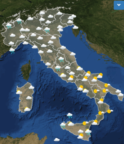 Previsioni meteo per sabato