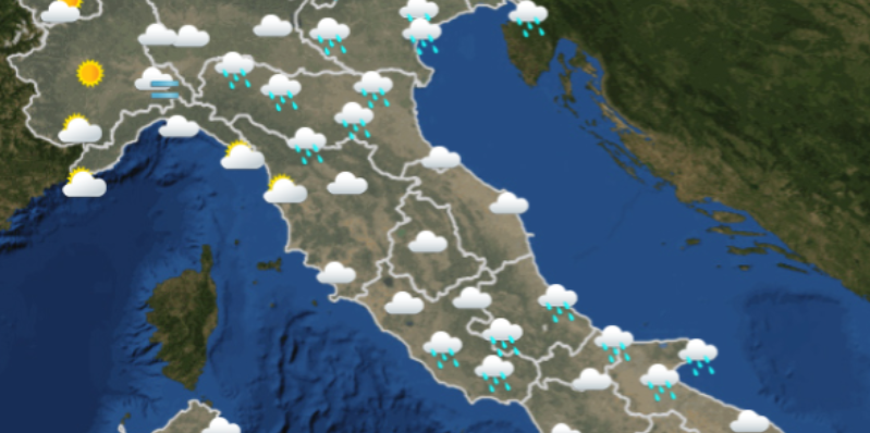 Le previsioni meteo per martedì 12 novembre