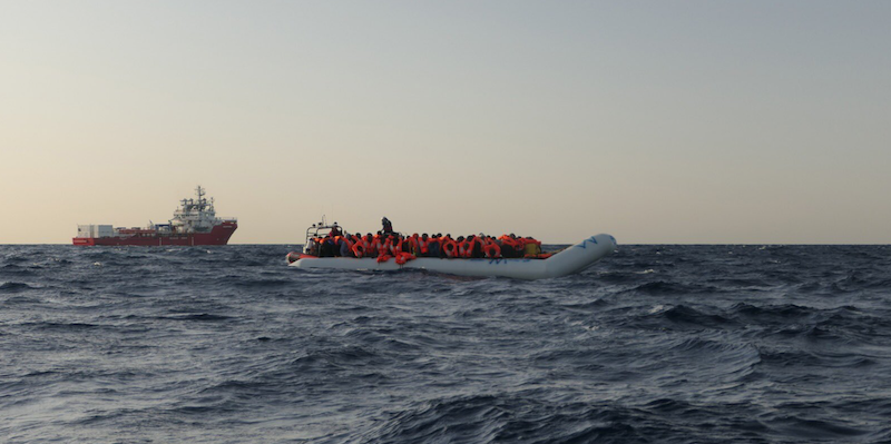 Migranti soccorsi dalla nave Ocean Viking

(SOS Méditerranée)