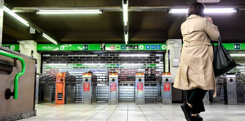 La stazione Cadorna di Milano durante uno sciopero