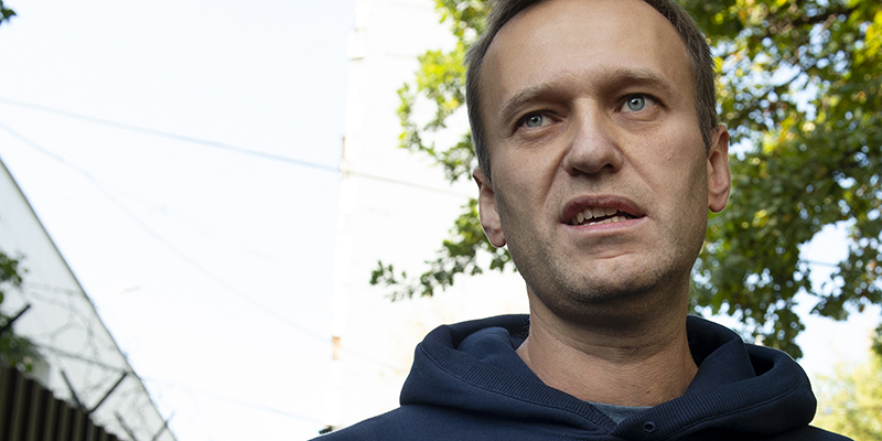 Alexei Navalny, Mosca, 23 agosto 2019 (AP Photo/Dmitry Serebryakov)
